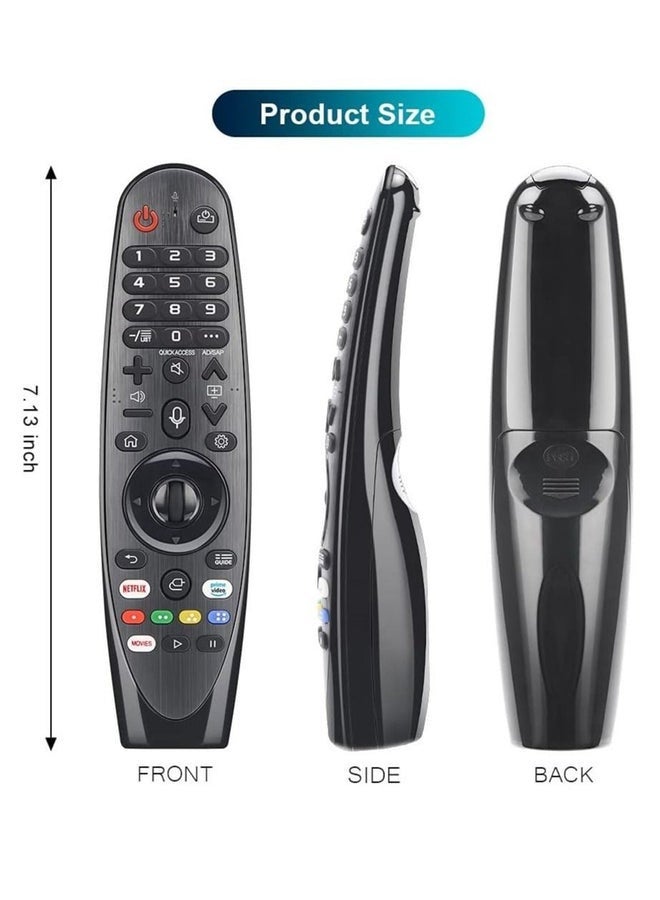 Raxoom Gvirtue AN-MR19BA Remote Control for LG Magic TV - Fit For All LG Smart TVs AKB75855501 AN-MR18BA AN-MR19BA AN-MR20GA AN-MR21GA AN-MR21GC AN-MR650 AN-MR650A AN-MR650B AN-MR650G (With Voice Search) - Image 3
