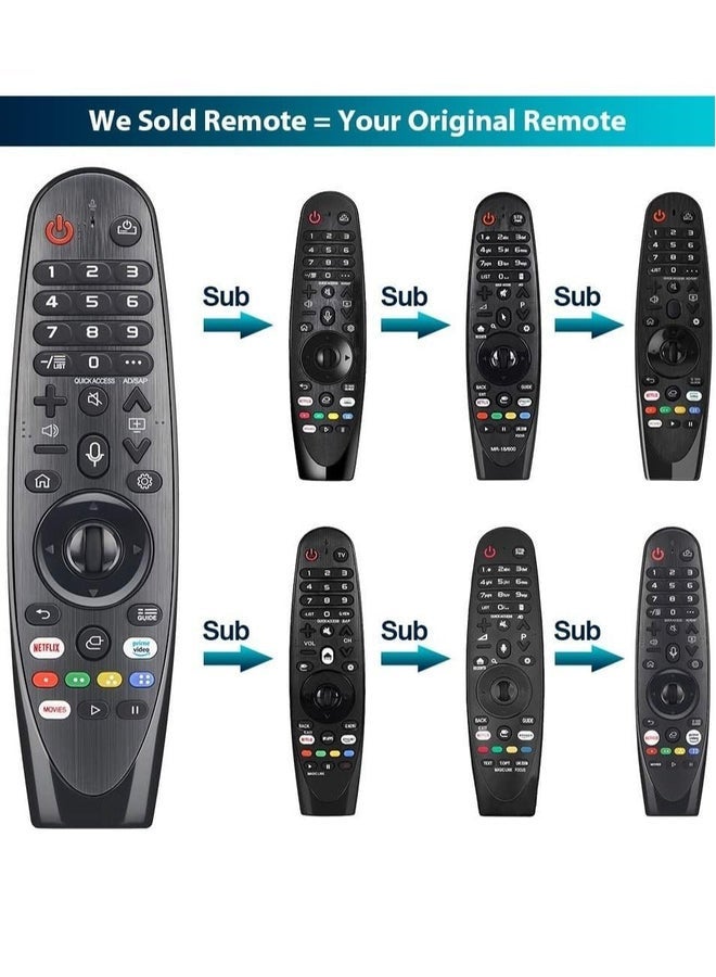 Raxoom Gvirtue AN-MR19BA Remote Control for LG Magic TV - Fit For All LG Smart TVs AKB75855501 AN-MR18BA AN-MR19BA AN-MR20GA AN-MR21GA AN-MR21GC AN-MR650 AN-MR650A AN-MR650B AN-MR650G (With Voice Search) - Image 2