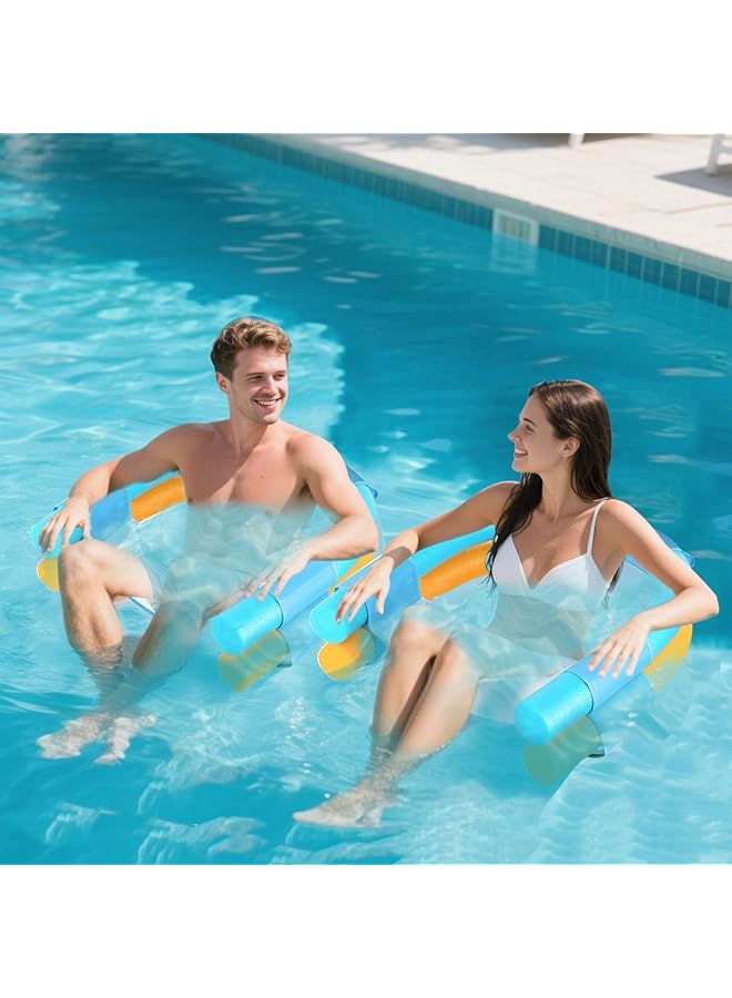 KASTWAVE Set Of 3 Oversized Pool Noodle Chairs Comfortable Floating Pool Chairs For Adults And Kids Mesh Sling Pool Noodles For Relaxing In The Water Noodle Slings For Pool Fun (Noodles Not Included) - Image 3