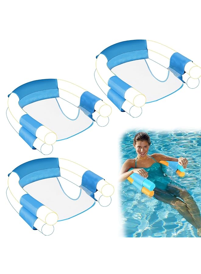 KASTWAVE Set Of 3 Oversized Pool Noodle Chairs Comfortable Floating Pool Chairs For Adults And Kids Mesh Sling Pool Noodles For Relaxing In The Water Noodle Slings For Pool Fun (Noodles Not Included) - Image 1