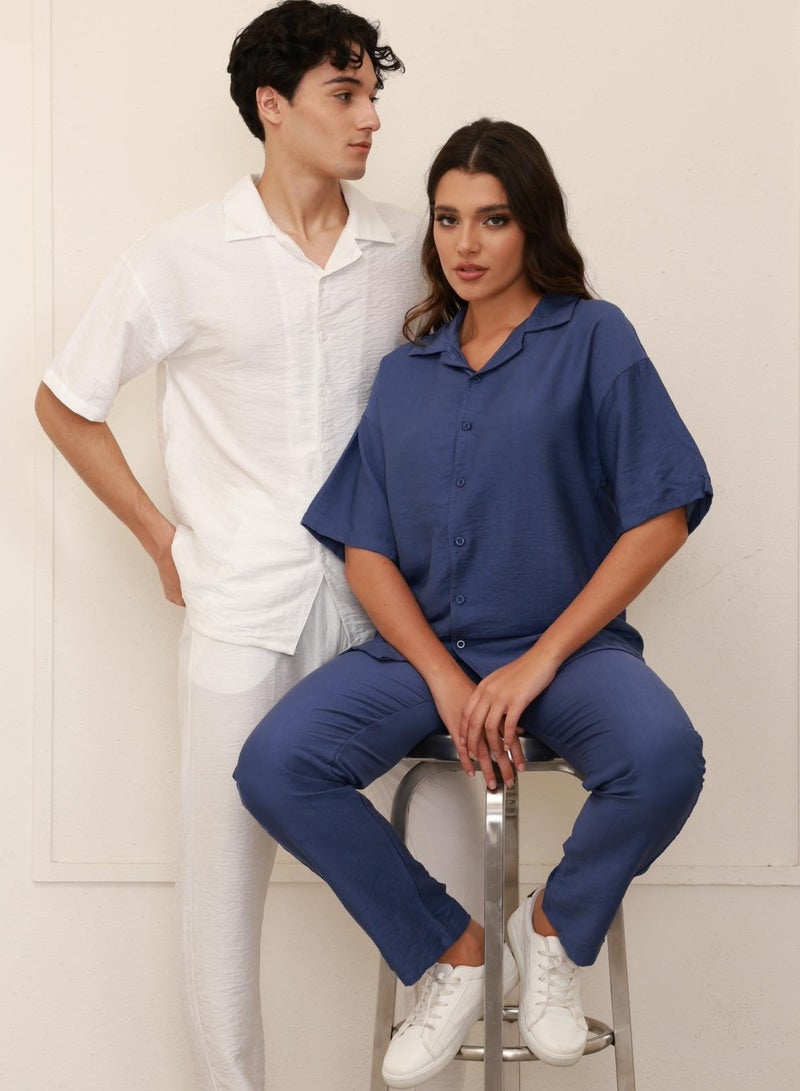 Dantil Line Comfortable summer oversize  shirt set, suitable for unisex - Image 1