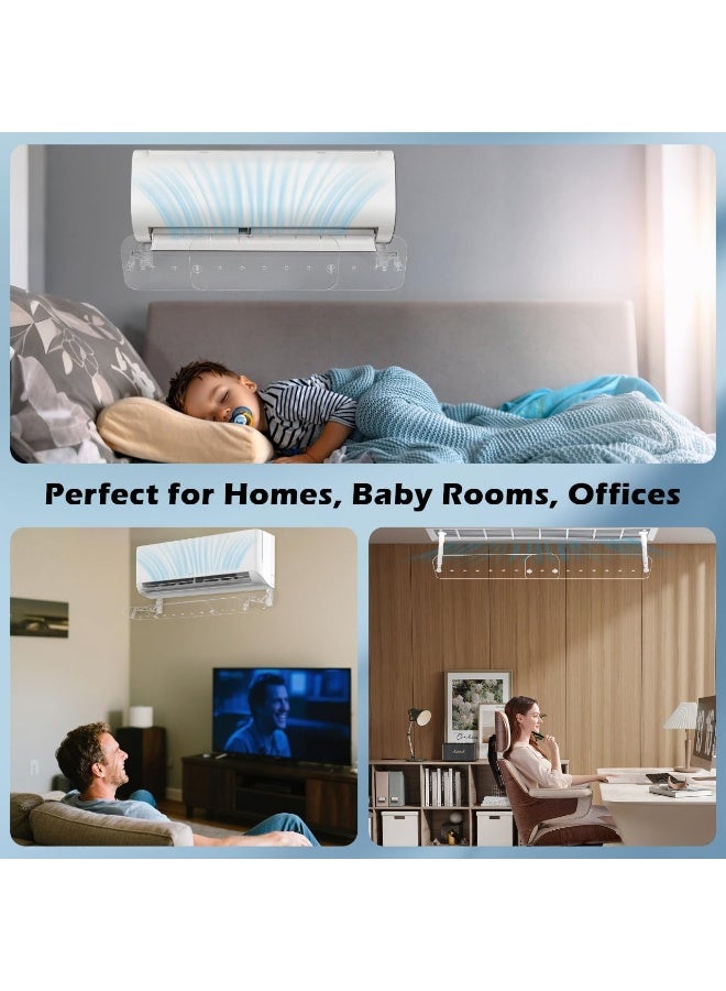 M.A&F's Split AC Deflector Central, AC Vent Deflector Adjustable Windshield 56-102.5 CM Central AC Air Flow Deflector, Universal All AC Split Air Conditioner Deflector, Registers, Grills - Image 2