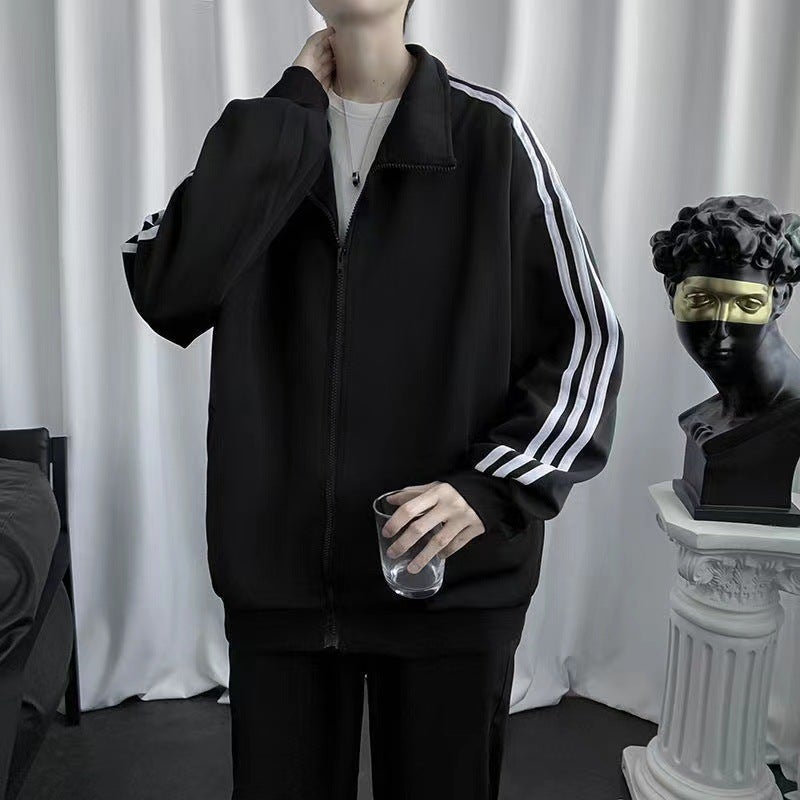 Baseball Suit Jacket Men'S Korean-Style Casual Sports Three-Bar Jacket Men'S Loose All-Match Handsome Trend - Image 4