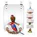 Catcan Bird Cage Mirror Bird Mirror with Perch Rope for Cage Cockatiels Cotton Rope Standing Bar Parrot Mirror with Parrot Molar Toy Pendant - Image 3