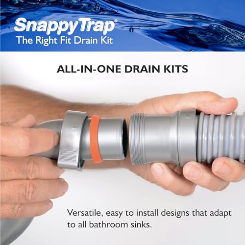 Coflex Snappy Trap Universal P Trap Bathroom Sink Drain Kit, No Leaks, Flexible Design, Easy No Tool Installation, 9-13 Inches Flexible Hose Length & 16 Inches Product Length (DK-105 Silver) - Image 3