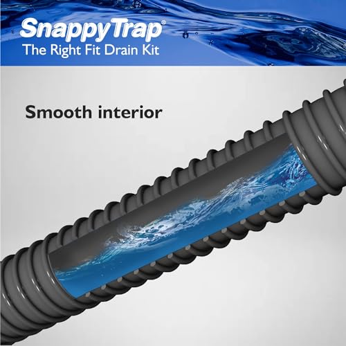 Coflex Snappy Trap Universal P Trap Bathroom Sink Drain Kit, No Leaks, Flexible Design, Easy No Tool Installation, 9-13 Inches Flexible Hose Length & 16 Inches Product Length (DK-105 Silver) - Image 4