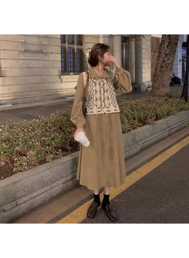 Vintage Crochet Hollow Outerwear Knitted Cardigan For Women New Loose Versatile V-neck Short Top For Summer