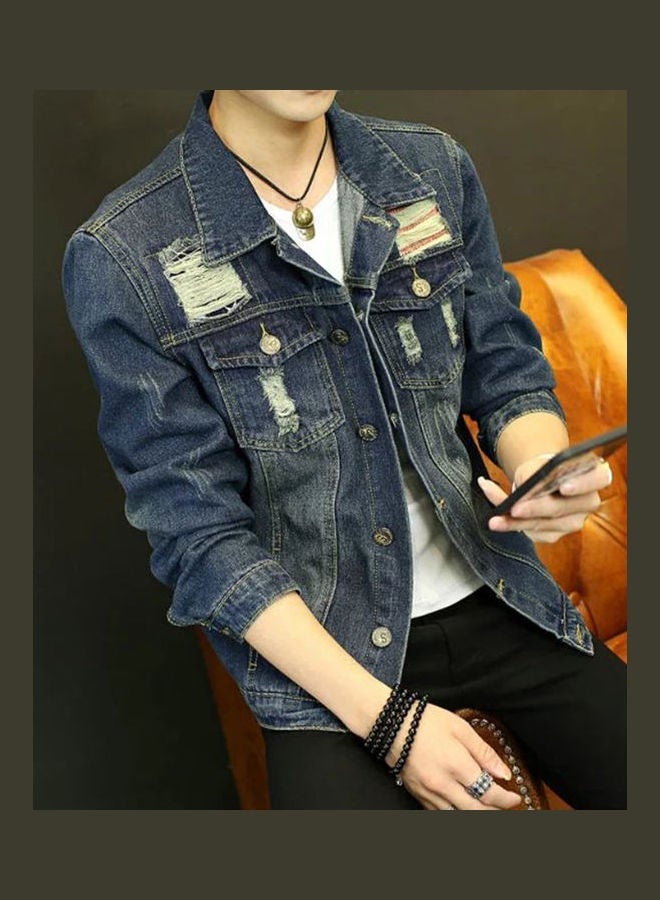 إسكدنيا جاكيت جينز كاجوال أزرق - Image 1