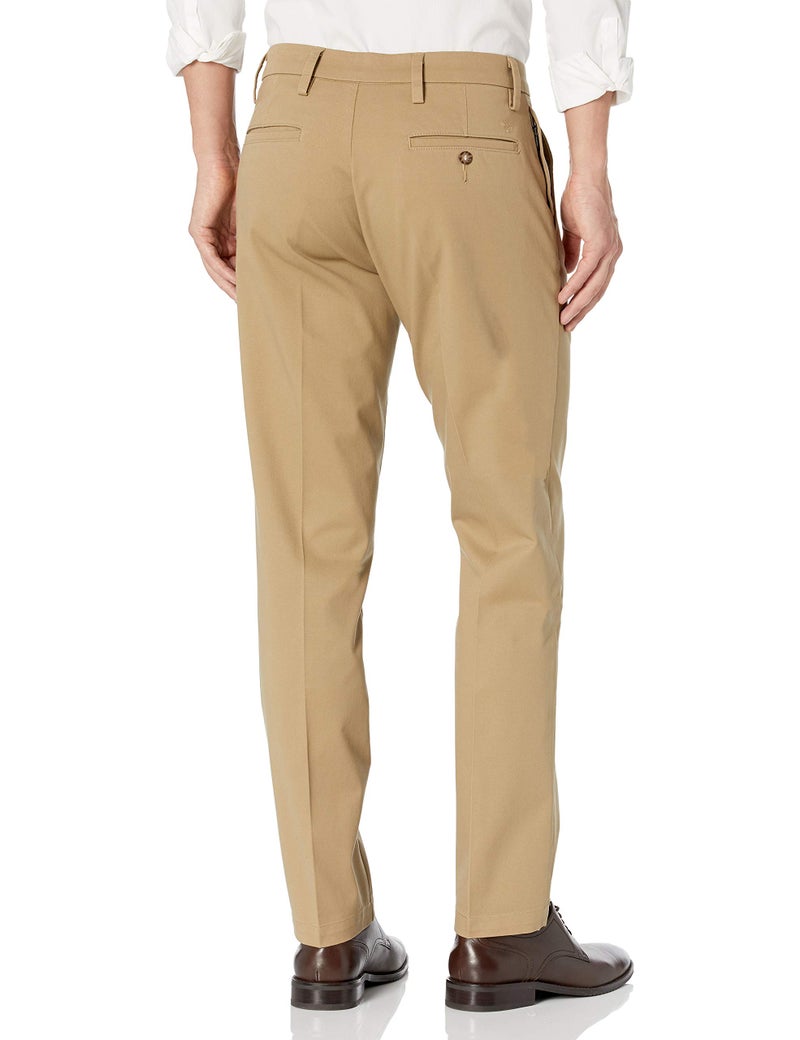 Dockers Men's Straight Fit Workday Smart 360 Flex Pants (Regular and Big & Tall), New British Khaki, 36W x 32L - Image 2