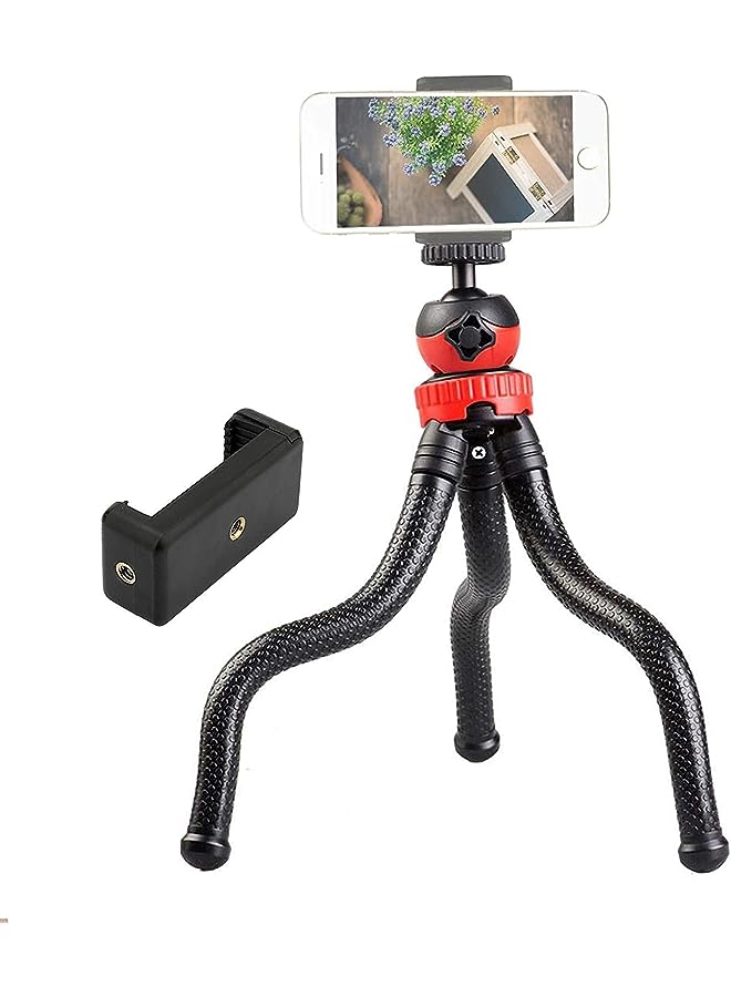 Zaboon Flexible Tripod Octopus Spider Stand Holder With 360° Ball Head For Gopro Heor 6/5/4/3+/3 Yi Action Camera For Canon Nikon Sony Dslr For Iphone X 8 7 Cell Phone - Image 1