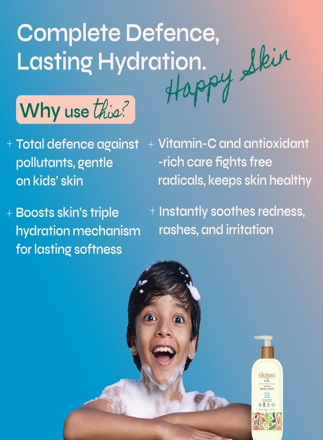 Tikitoro Kids Refreshing Body Wash | Pediatrician Approved | Deeply Cleanses, Hydrates & Refreshes Skin | Cucumber, Java Plum, Vitamin C & Aloe Vera | No Parabens & Sulphates, Age 4+ years (300ml) - Image 4