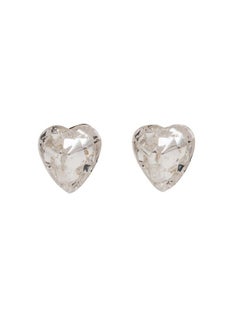 6*6MM Austrian Crystal Heart Shape 24K Pure Gold Plated Ear Studs