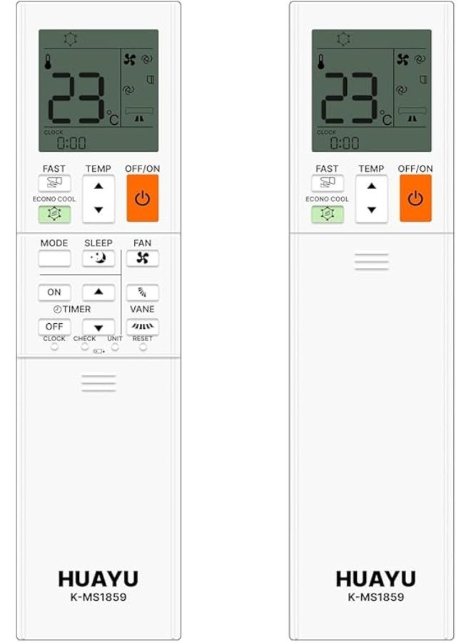 Huayu Universal Mitsubishi A/C Remote Control – LCD Display & Easy Function Settings - Image 1