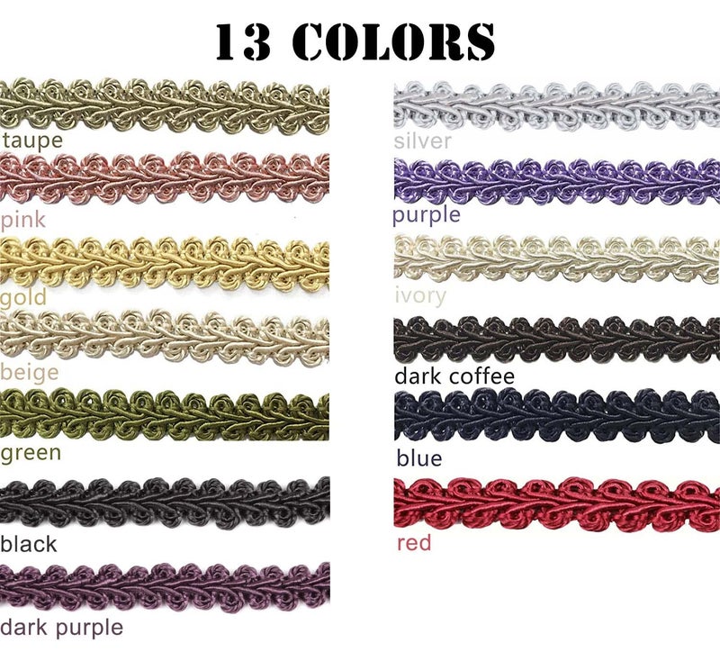 BEL AVENIR Braid Trim 1/2 inch 13.6 Yards French Gimp Basic Sewing Polyester DIY Crafts Costume Home Decorative (Beige) - Image 4