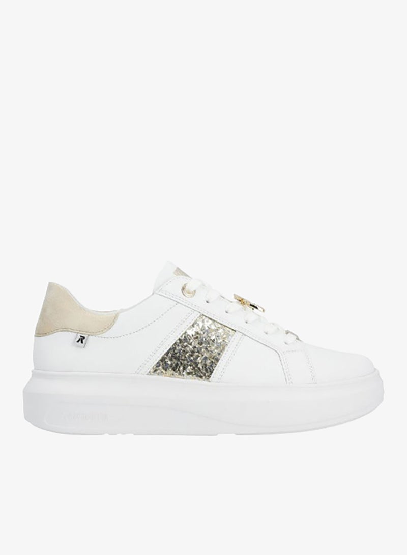 ريكر أحذية نسائية كاجوال رايكر إيفولوشن - أبيض  ذهبي - Image 1