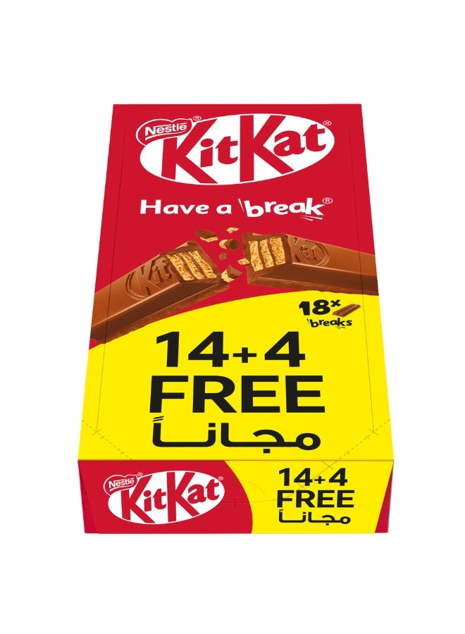 Kit Kat KitKat 2-Finger Chocolate Wafer Multipack Promo Buy 14 Get 4 FREE (17.7g x 18) - Image 5