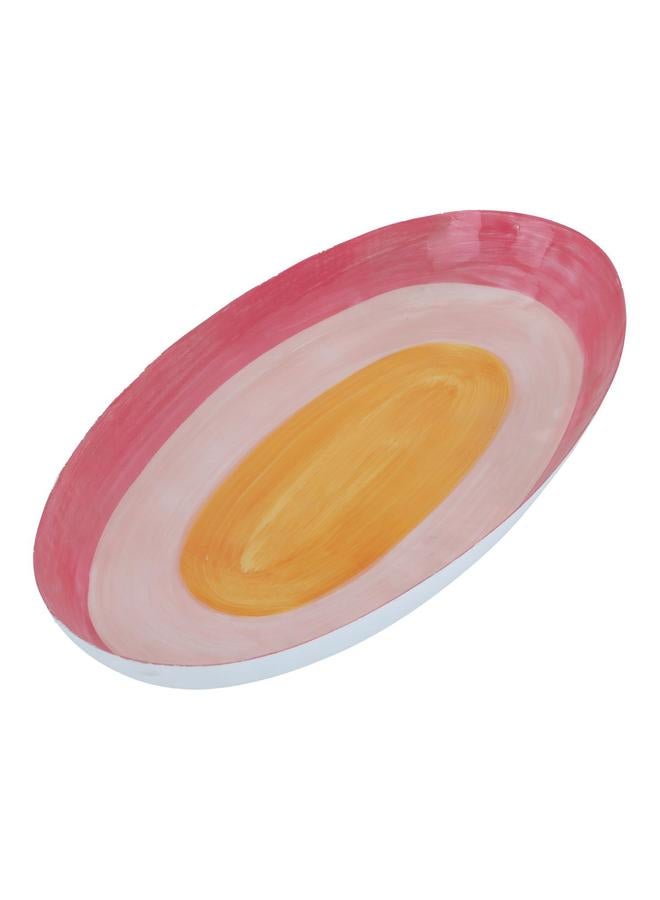 Alsaif Steel Sweet Serving Plate 40.5 X 20 X 4 Cm Pink - Image 2