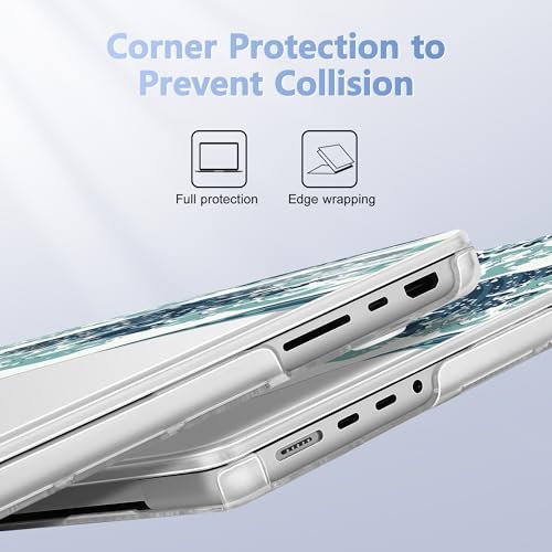 May Chen Case for MacBook Pro 14 inch, Models A2442 A2779 A2918 A2992 A3401 A3185 A3112 A3434, M1 M2 M3 M4 M5 Chip (2021-2025 Release), Plastic Hard Shell Case with Keyboard Cover, Great Wave - Image 3