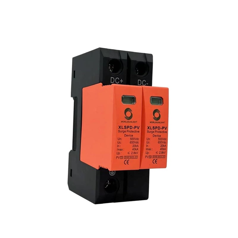 2P 1000V DC جهاز حماية من زيادة الجهد 20 40KA واقي الجهد المنخفض تركيب على سكة DIN - Image 3