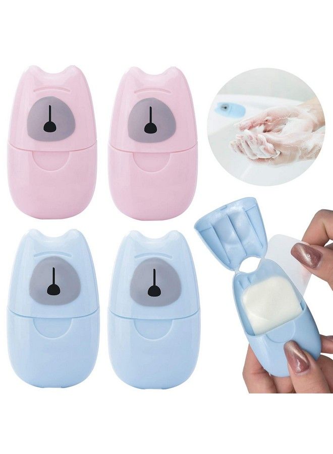 NANASO 4 Boxs(200 Sheets) Paper Soapmini Portable Travel Soap Paper Sheetsdisposable Soap Paper For Outdoorcamping Hikinghand Washing Bath Scented Paper Soap - Image 1