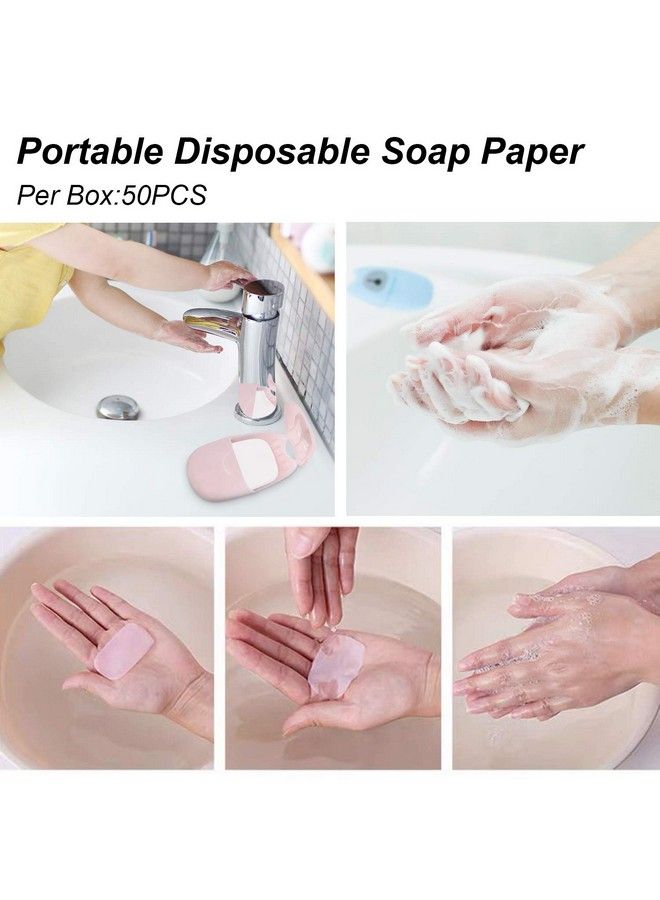 NANASO 4 Boxs(200 Sheets) Paper Soapmini Portable Travel Soap Paper Sheetsdisposable Soap Paper For Outdoorcamping Hikinghand Washing Bath Scented Paper Soap - Image 4