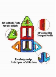 TEGRILO 36 Piece Magnetic Building Blocks Multicolor Clear 2D 3D Shapes Construction Tiles, Creative and Educational Magnetic Toys for Children  - Image 4
