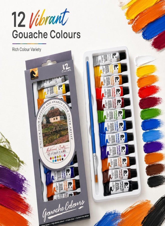 ArtRight Professional Painting Kit 20pcs, Paintbrush 4, Colours 12, Mini Palette 1, Canvas Board 2, Pine Wooden Mini Easel 1, Canvas Board 4x4 inch, Ideal for Begginners, Kids & Adults - Image 4