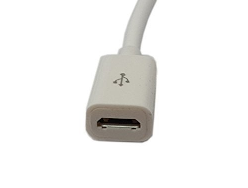 zdyCGTime 4.5Inch Cellphone/Tablet USB Micro Male to Female Sync & Charging Extension Cable(2 Pack White - Image 4