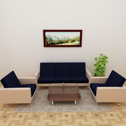 DREAM KING Terry Polycotton Sofa Seat Protector | Flexible | Elastic Stretchable | Sofa Cover | Sofa Protector Five Seater | Color- Blue (Size: 23 inch X 23 inch) Pack of 10 - Image 1
