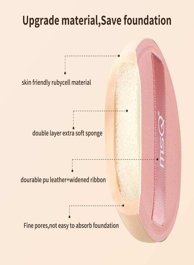 MSQ 5Pcs Makeup Sponge For Foundation Concealer and Powder, Triangle Powder Puff Soft Sponges Blender, Latex Free Blender Sponge For Liquid, Cream, Powder Seamless & Flawless Makeup, 2.75 in, Pink - Image 4