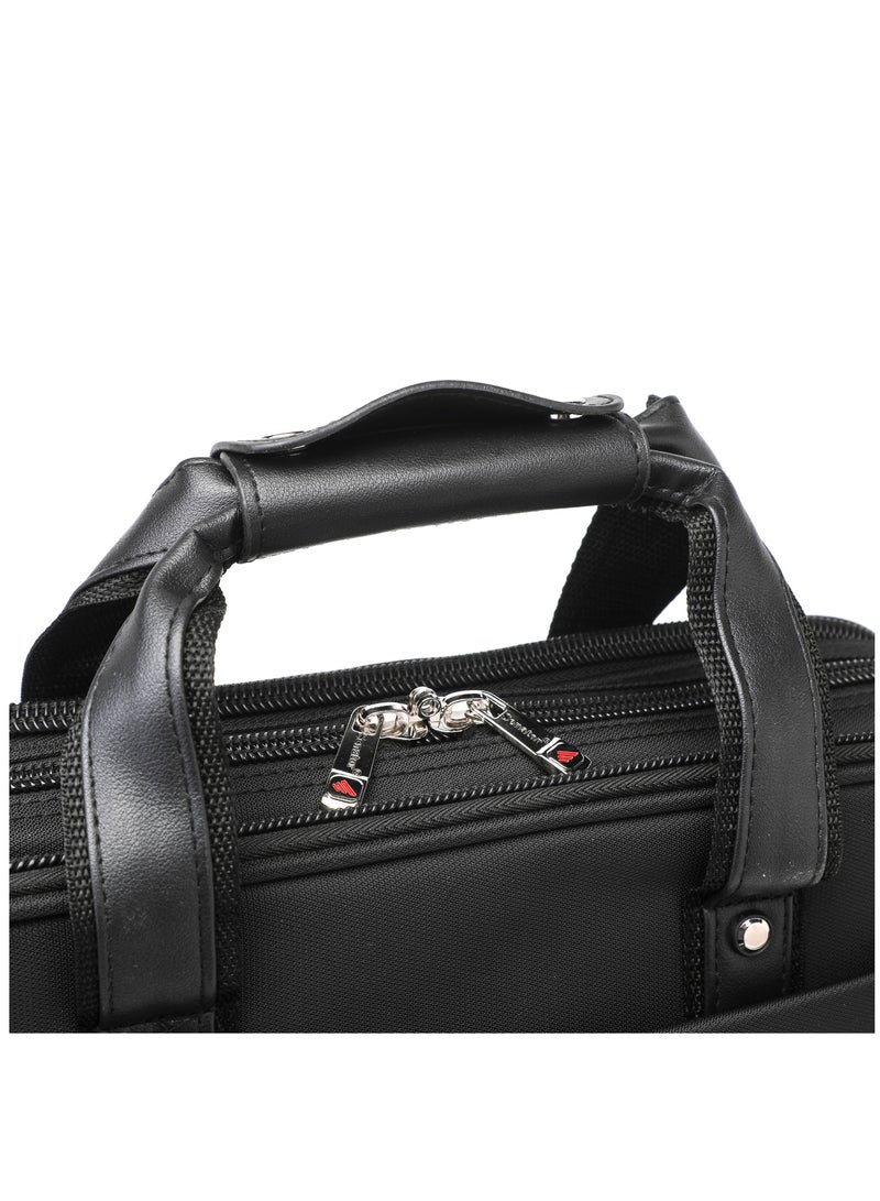 سيناتور حقيبة لابتوب نايلون  بوصة بحزام كتف قابل للتعديل للعمل والكلية والمدرسة للطلاب  أسود - Image 5