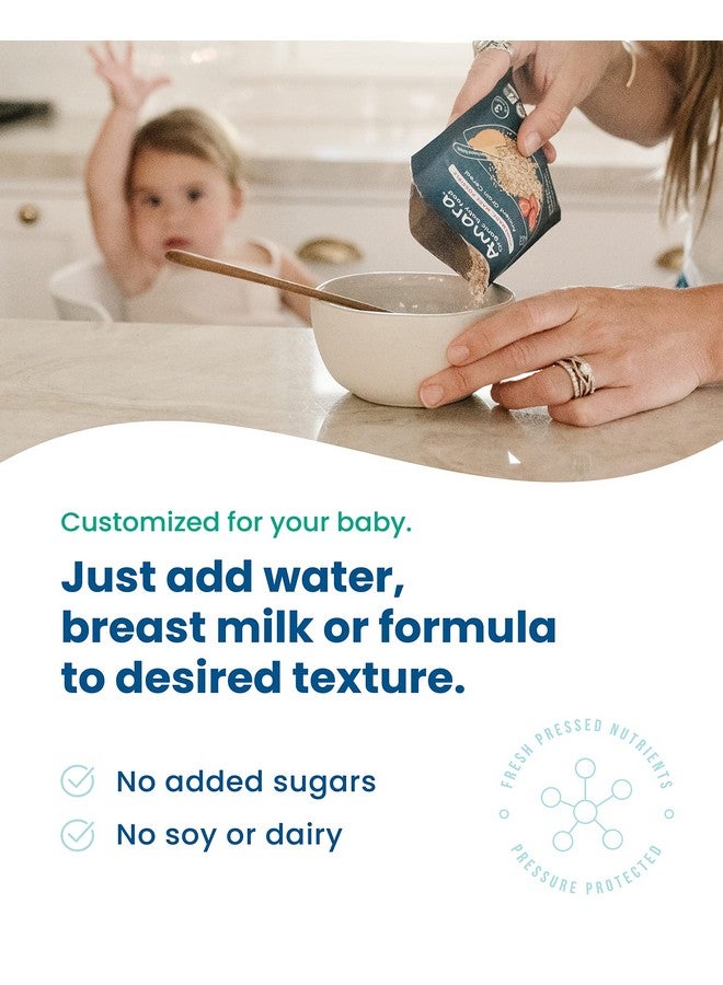 أمارا طعام أطفال عضوي من أمارا | شوفان وتوت | حبوب أطفال تُمزج مع حليب الأم أو الماء أو حليب الأطفال الصناعي | أكياس طعام أطفال مصنوعة من فواكه وخضراوات عضوية | المرحلة الثانية | ١٠ أكياس - Image 4