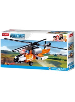 Sluban 129-Piece Aviation Series - Fire Helicopter Building Set With Figure, Multicolored  - Image 1