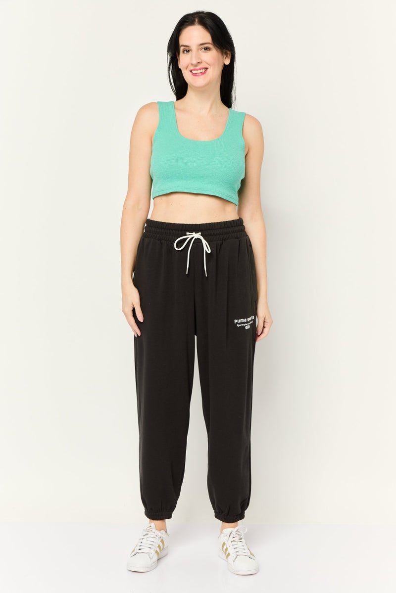 PUMA سروال رياضي خارجي مريح للنساء، أسود - Image 2