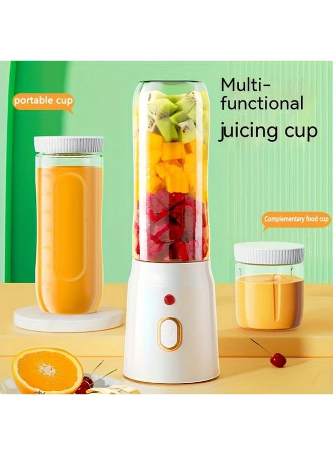 Upgrade White Portable Electric Juice Cup 5 in 1 Rechargeable USB Charging For Home Travel - Image 5