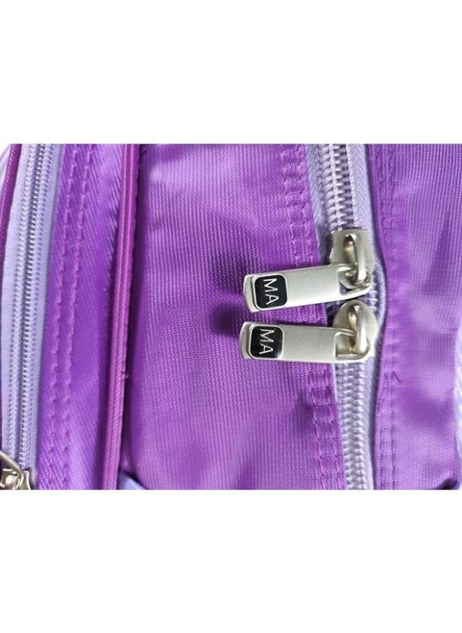 Generic School backpack with 3 zippers for girls, 18 inches, vibrant 3D drawings, a girl and a bear  - Image 5