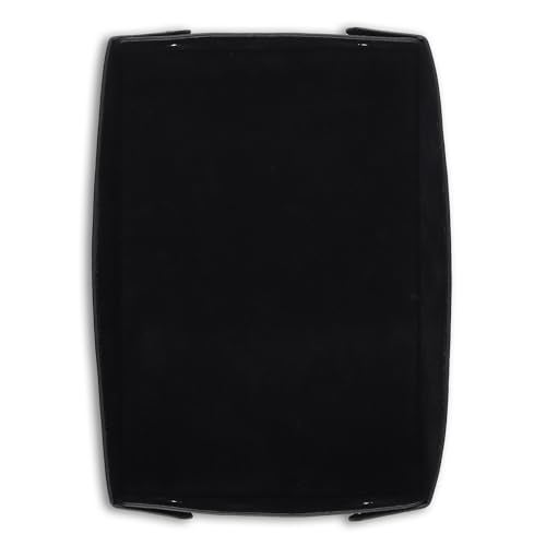 GadgetBite Valet Vegan Leather Tray | Desk Tray Organiser | Mobile Organiser | Organiser for Office, Home, Living Room| Button Opening | Water Resistent-Black - Image 3