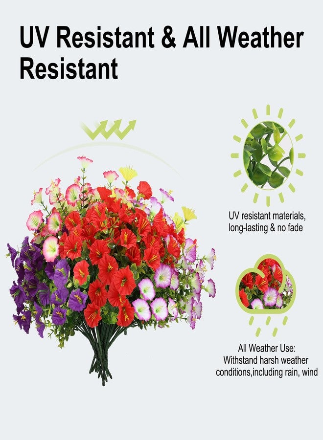 CCTIVED Artificial Petunia Flowers Outdoor UV Resistant, 16 Bundles No Fade Fake Flowers for Outside Pots, Planters, Window Boxes & Patio Decor – Realistic Faux Plants, Weatherproof, Low Maintenance - Image 3