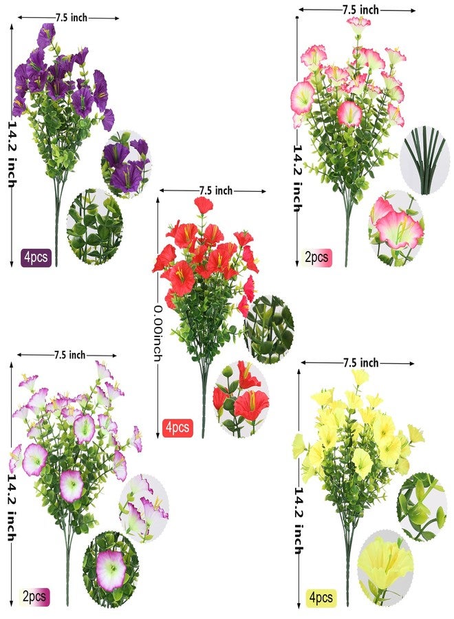 CCTIVED Artificial Petunia Flowers Outdoor UV Resistant, 16 Bundles No Fade Fake Flowers for Outside Pots, Planters, Window Boxes & Patio Decor – Realistic Faux Plants, Weatherproof, Low Maintenance - Image 4