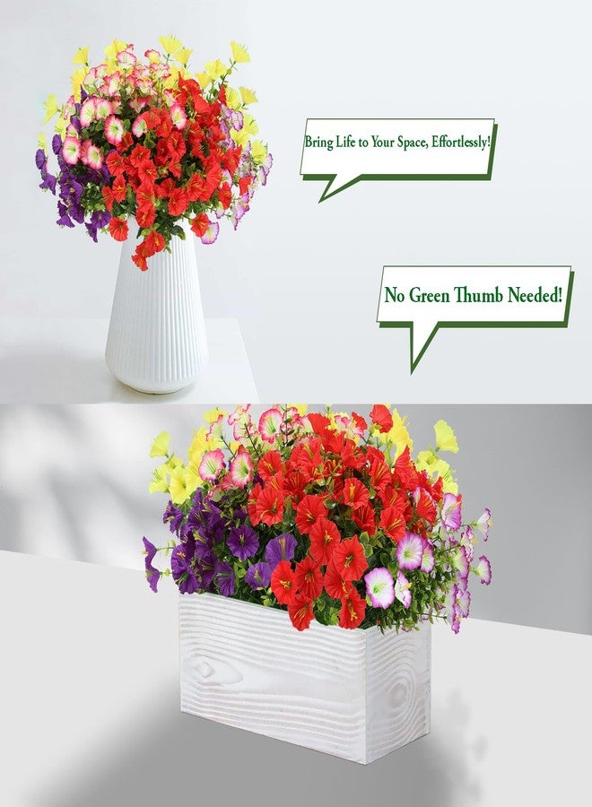 CCTIVED Artificial Petunia Flowers Outdoor UV Resistant, 16 Bundles No Fade Fake Flowers for Outside Pots, Planters, Window Boxes & Patio Decor – Realistic Faux Plants, Weatherproof, Low Maintenance - Image 5