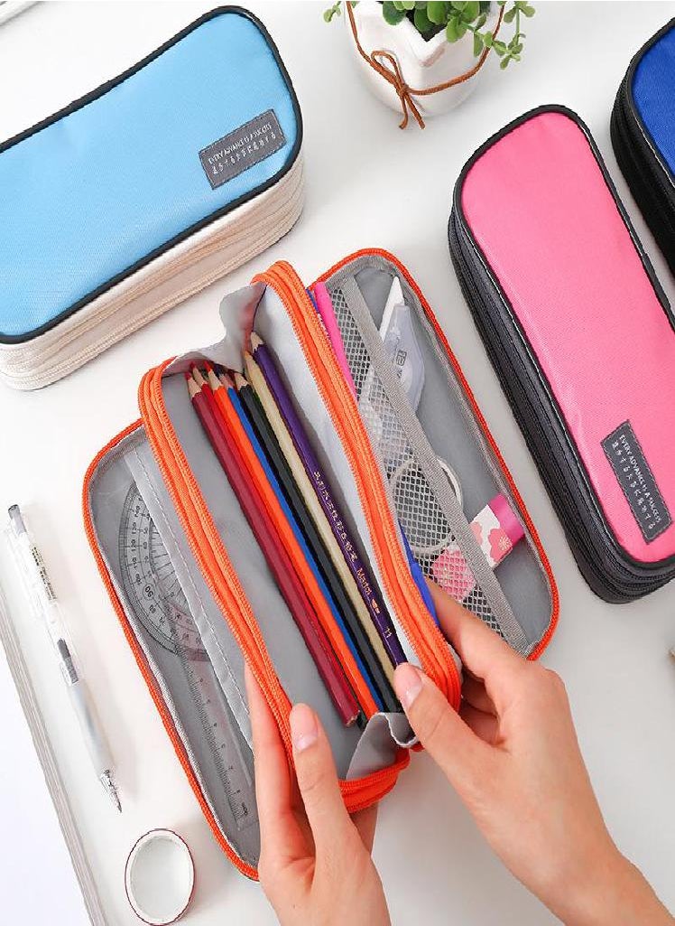 Eckek - Large Capacity Pencil Case Stationery Cute Boys Girls Gift Pen Bag Pen Box Pencil Cases Storage Student School Office Supplies - Image 1