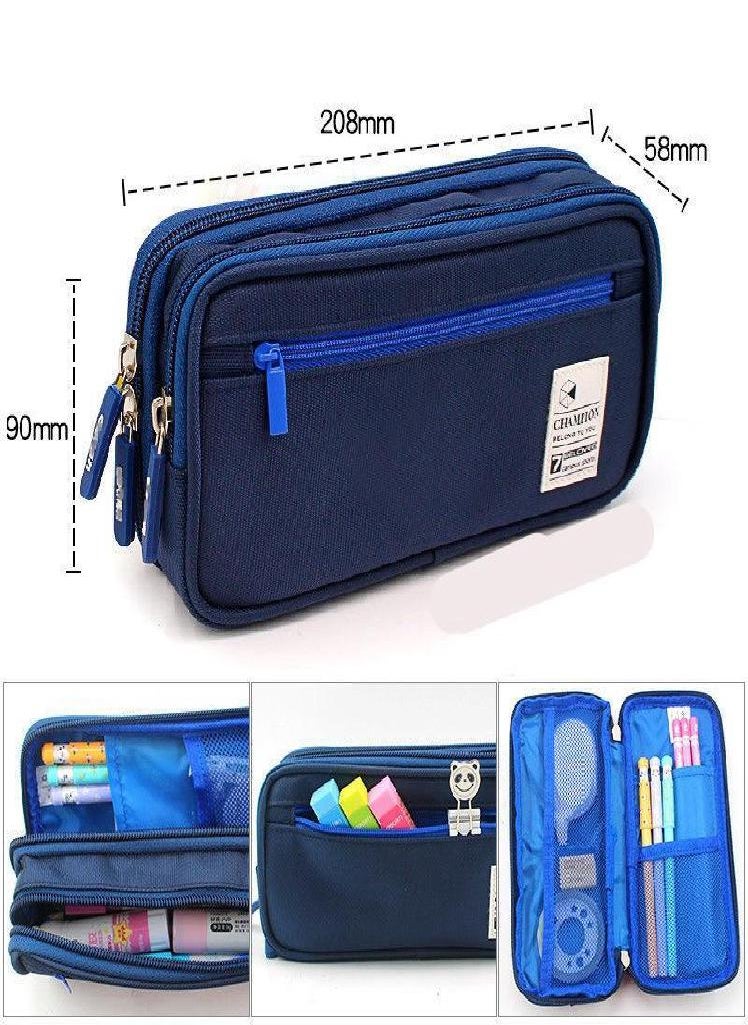 Eckek - Large Capacity Pencil Case Stationery Cute Boys Girls Gift Pen Bag Pen Box Pencil Cases Storage Student School Office Supplies - Image 1