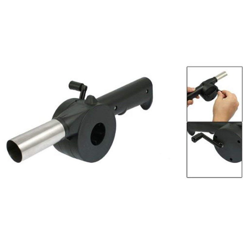 credsy Outdoor Cooking BBQ Hand Crank Fan for Charcoal Grill Barbecue Campfire Airfoil Air Blower - Image 2