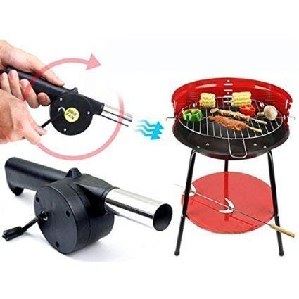 credsy Outdoor Cooking BBQ Hand Crank Fan for Charcoal Grill Barbecue Campfire Airfoil Air Blower - Image 5
