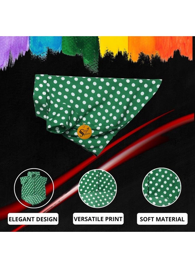 Sage Square Funky Soft Material Dog Shirt | Cool/Funky Print Pet | Soft Light Weight | Comfortable & Breathable Dog Clothing | Trendy Vest Outfit (Large - 22 Inch) (Polka Green)  - Image 2