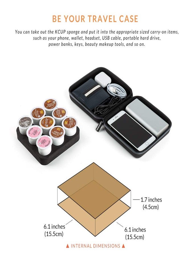 ROMAUNT Coffee Pods Holder Compatible For K-Cup, Accessory For Portable Camping Coffee Maker, Protective Travel Carrying Case Single Serve Manual Machine Brewer, Holds 9 Count - Image 2