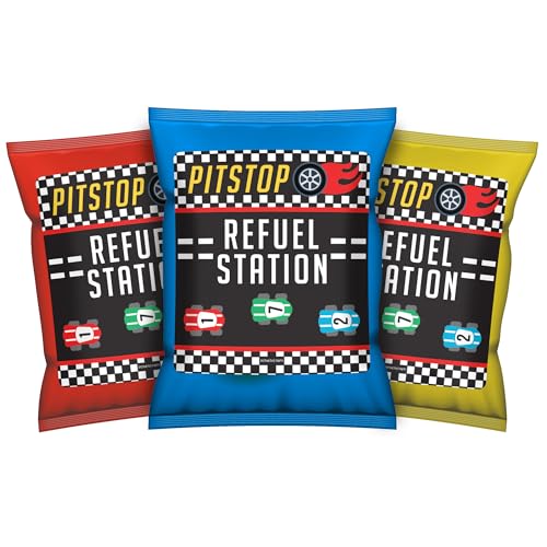 DISTINCTIVS Lets Go Racing Racecar Labels for Chip Bags Stickers for Race Car Birthday Party Favor Bags for Kids 32 Count - Image 1