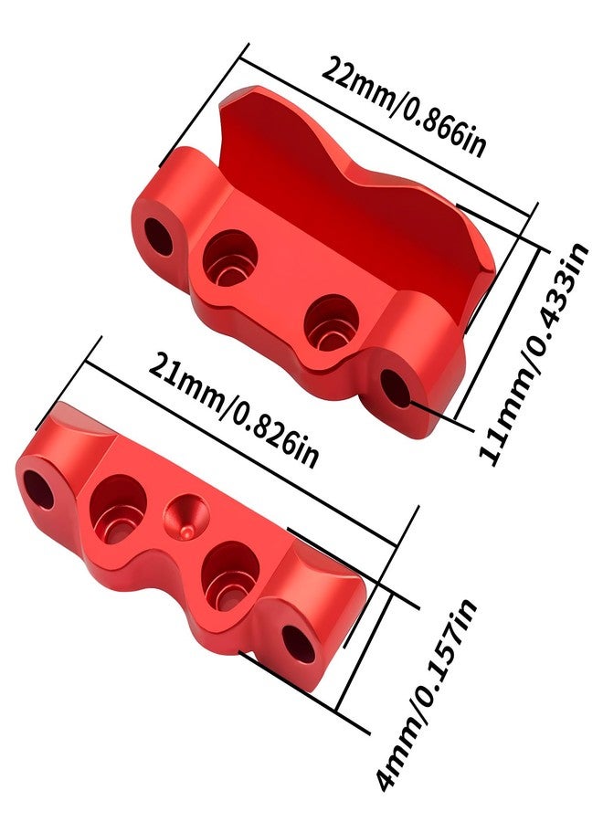 FSDKEDUF Aluminum Rear Pin Mounts for Losi Micro-B & Micro-T – Durable CNC Upgrade Parts RC Car Accessories for Performance & Replacement (Red) - Image 2