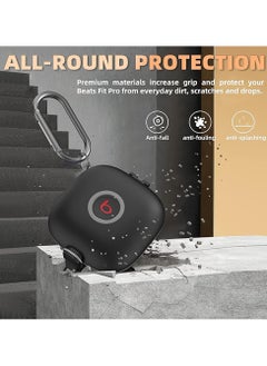 Generic For Beats Fit Pro 2021 Earbuds case，Armor Shockproof Protective with Anti-Lost Lanyard Keychain with Lock(Black)  - Image 4