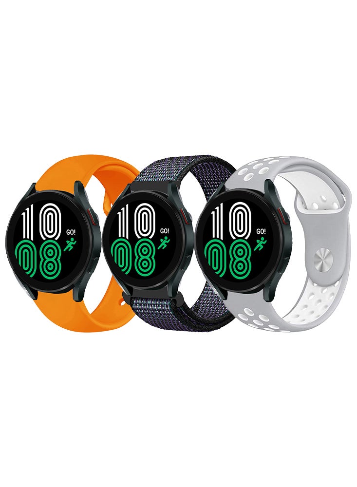 Perfii 3pcs Watchband Bundle Compatible with all Samsung, Huawei and Amazfit with 20mm band size - Image 1